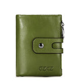 GZCZ Genuine Leather Men Wallet Fashion Short Coin Purse Small Male Purses Zipper Pocket Card