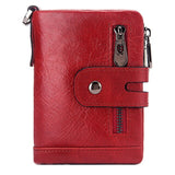 GZCZ Men'S Genuine Leather Wallet High Quality Short Coin Purse Rfid Wallet