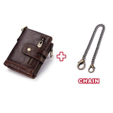 GZCZ Men'S Genuine Leather Wallet High Quality Short Coin Purse Rfid Wallet