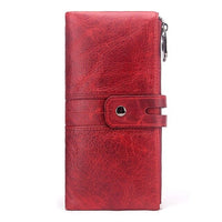 GZCZ 2019 New Genuine Leather Wallet Female Long Cell Phone Pocket Purse Fashion Hasp Zipper Poucht Women Wallet