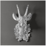 2018 Home Decoration Accessories Furnishing Resin Animal Head Hanging Pendant Bar Mural Deer Living Room Wall Ornaments