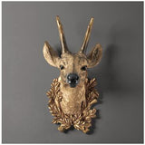 2018 Home Decoration Accessories Furnishing Resin Animal Head Hanging Pendant Bar Mural Deer Living Room Wall Ornaments
