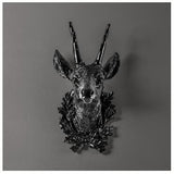 2018 Home Decoration Accessories Furnishing Resin Animal Head Hanging Pendant Bar Mural Deer Living Room Wall Ornaments