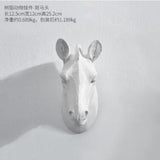 3D Animal Mural Home Decoration Accessories Furnishing Wood Resin Animal Head Hanging Pendant Bar Mural Deer Living Room Wall