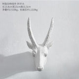 3D Animal Mural Home Decoration Accessories Furnishing Wood Resin Animal Head Hanging Pendant Bar Mural Deer Living Room Wall