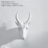 3D Animal Mural Home Decoration Accessories Furnishing Wood Resin Animal Head Hanging Pendant Bar Mural Deer Living Room Wall